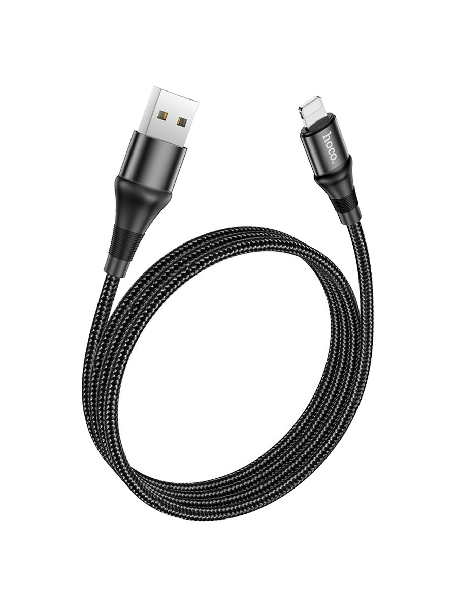 Кабель для зарядки iphone Lightning HOCO X50 2.4A черный
