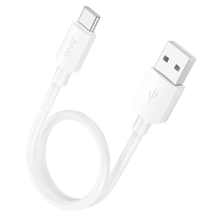 Кабель для зарядки Type-C USB HOCO X96 27W 0.25см 3A силикон белый