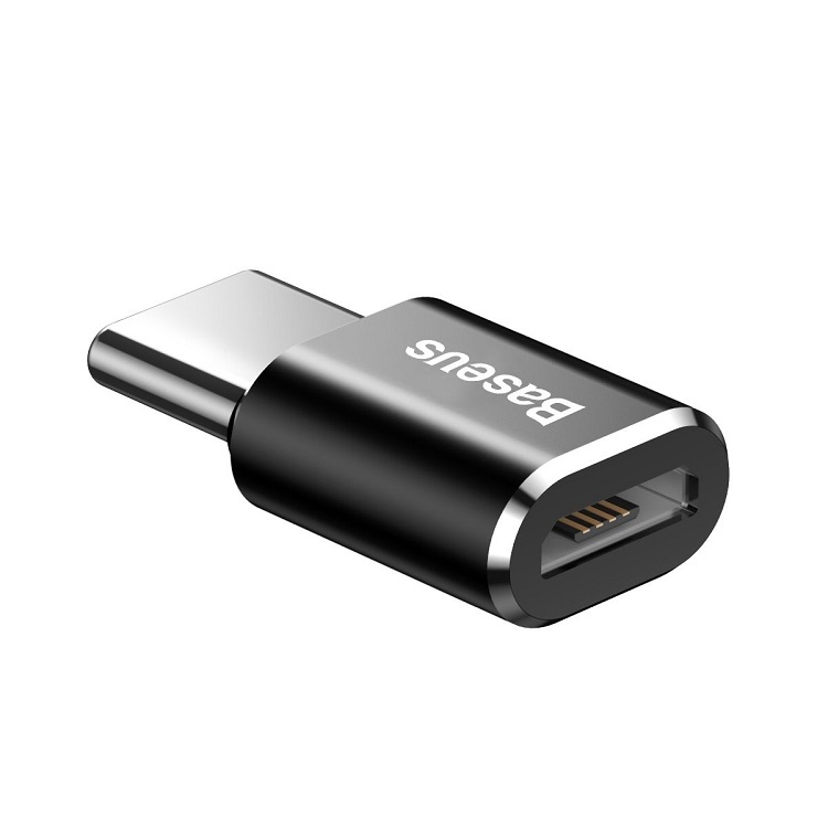 Адаптер переходник с Micro USB на Type-C USB Baseus CAMOTG-01 черный