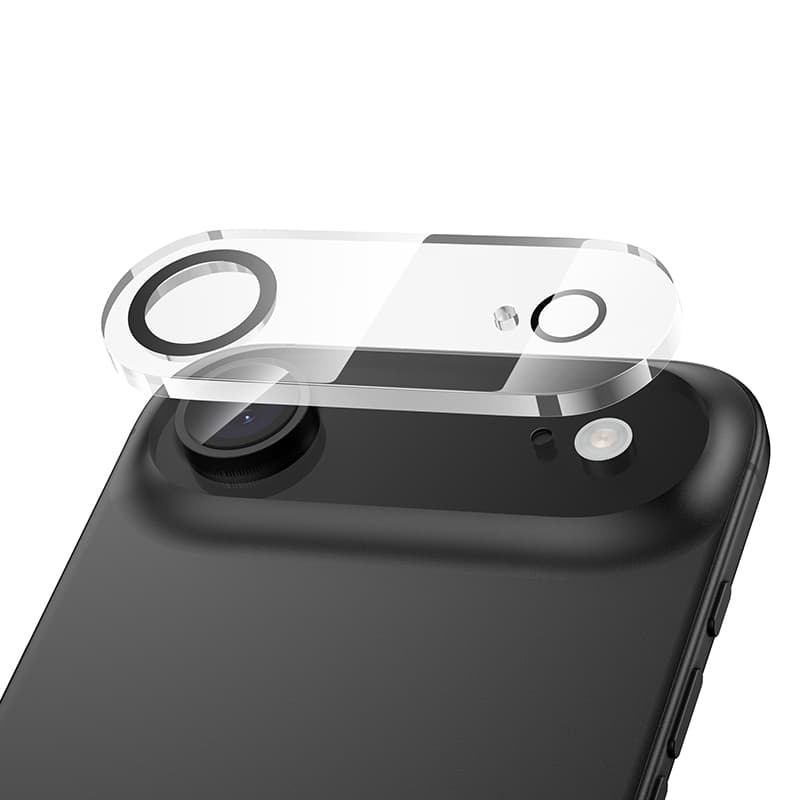 фото Защитное стекло на камеру для iphone 17 Air 6.5 HOCO G13 3D прозрачное с черной окантовкой тех пак