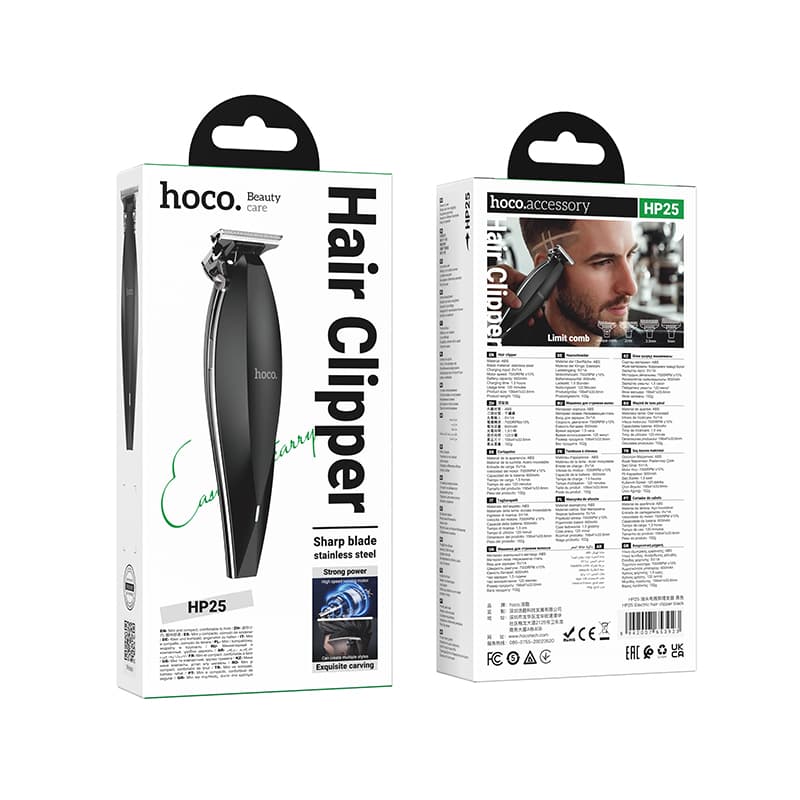 Машинка для стрижки волос Hoco HP25 600mAh черный