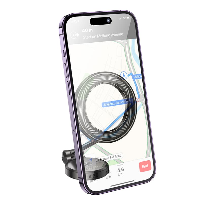 Изображение Автомобильный держатель для телефона HOCO H51 магнитный на панель металл серый сайта akstel.ru фото Автомобильный держатель для телефона HOCO H51 магнитный на панель металл серый