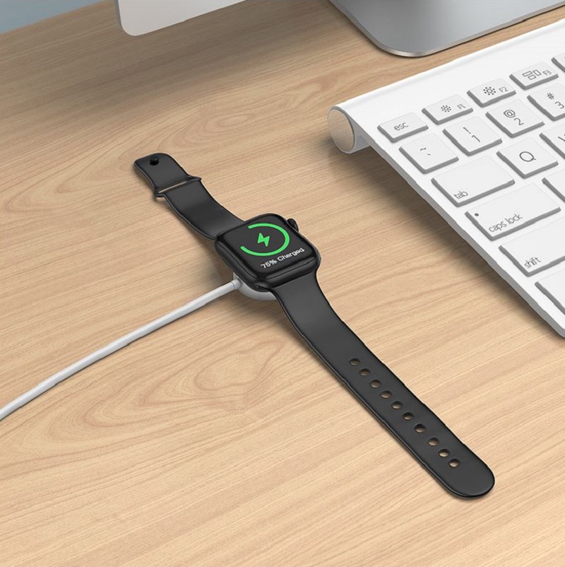 Магнитное зарядное устройство кабель для часов Apple Watch Borofone BQ13 белое