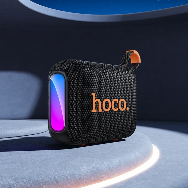 Колонка блютуз HOCO HC31 River LED влагозащищенная черная 1500mAh