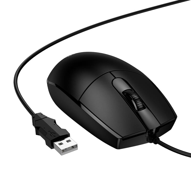 Мышь проводная Hoco GM50 3 кнопки 1000dpi черная