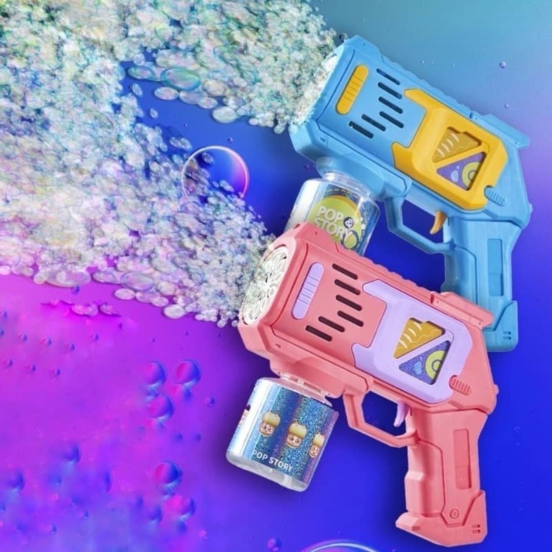 Пистолет генератор Мыльные пузыри голубой