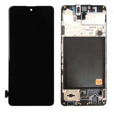 Дисплей для Samsung A51 2019/A515 "как новый" (G) + тачскрин черный с рамкой