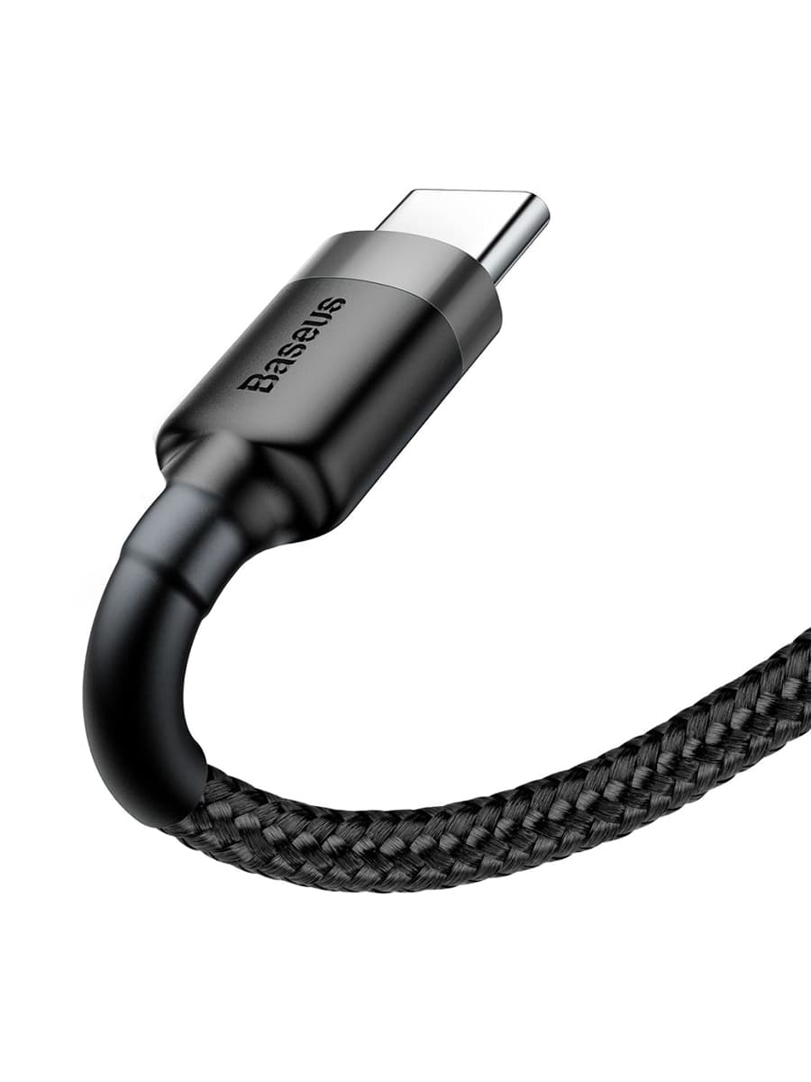 Кабель для зарядки Type-C USB Baseus Cafule CATKLF-BG1 3A 1м черно-серый