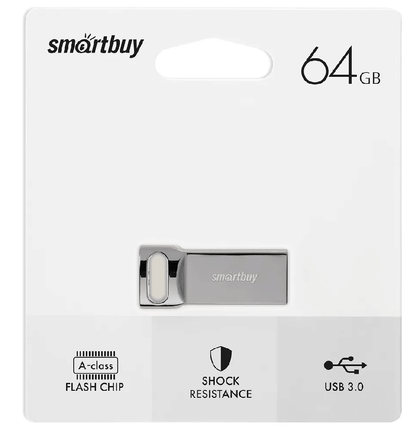 Изображение Флеш-накопитель Smartbuy M2 Metal USB 3.0/3.1 100MB/s 64Gb 
