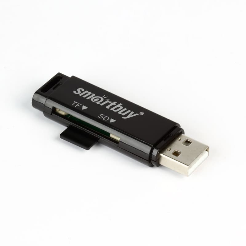 Картридер Smartbuy 715 USB 2.0-SD/MicroSD черный (SBR-715-K) Картридер Smartbuy 715 USB 2.0-SD/MicroSD черный (SBR-715-K)