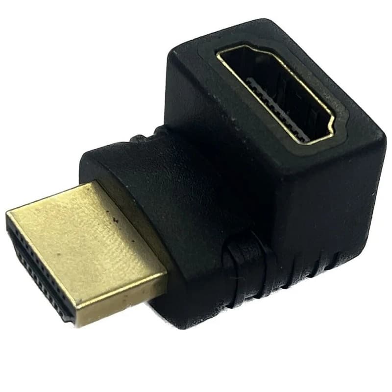 Адаптер переходник HDMI (M) - HDMI (F) угловой Onten HD711 черный