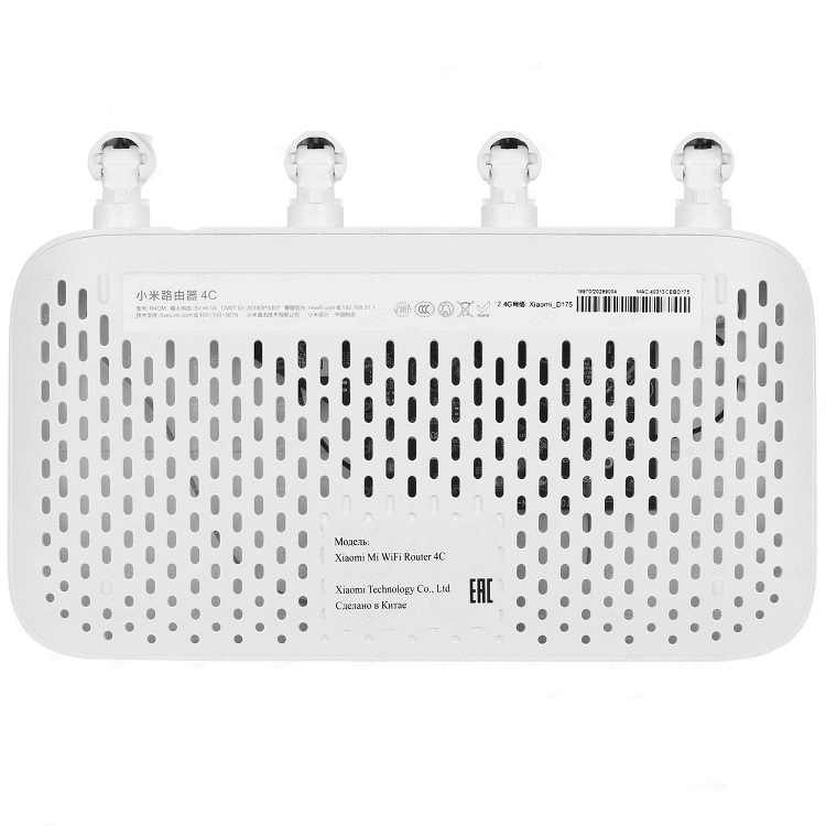 Маршрутизатор Роутер XIAOMI Mi Router 4C белый R4CM RU Маршрутизатор Роутер XIAOMI Mi Router 4C белый R4CM RU