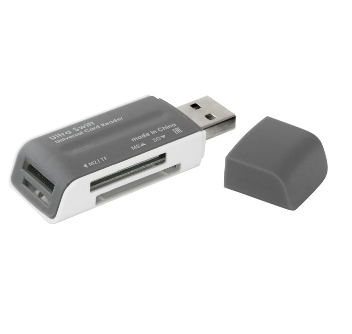 Картридер DEFENDER Ultra Swift USB 2.0, 4 слота