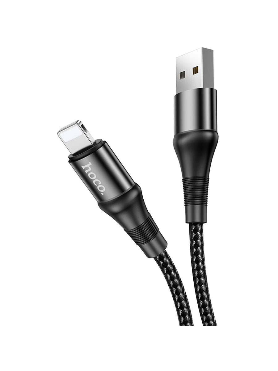 Кабель для зарядки iphone Lightning HOCO X50 2.4A черный