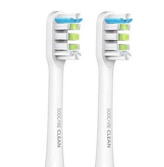 Сменные насадки для зубной щетки ми сяоми ксиоми Soocare Clean V1/X1/X3/X3U/X5 белая 2шт Сменные насадки для зубной щетки ми сяоми ксиоми Soocare Clean V1/X1/X3/X3U/X5 белая 2шт