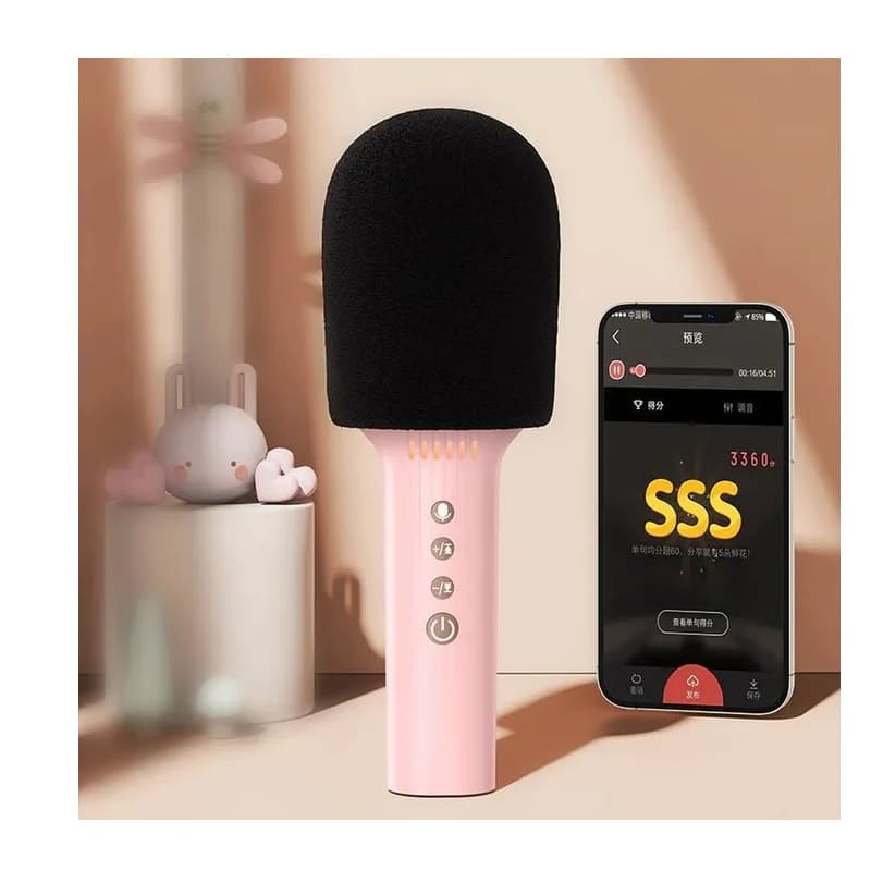 Микрофон-колонка для караоке Joyroom MC Series JR-MC5 1200mAh розовый