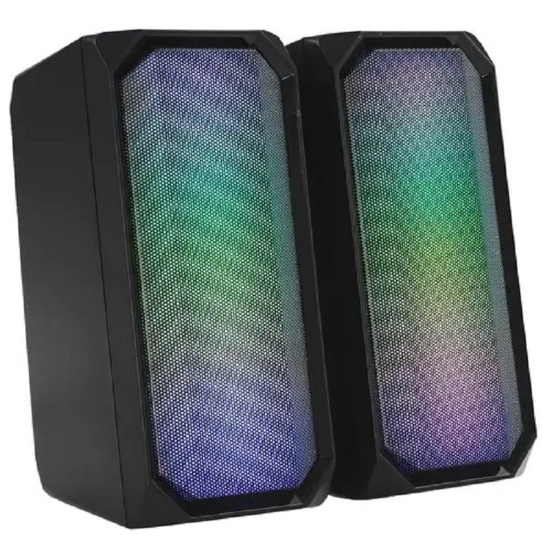 Акустическая система 2,0+Bluetooth Qumo Charisma BT 0054,15ВТ, RGB подсветка USB+3.5 jack, объемное звучание, блютуз
