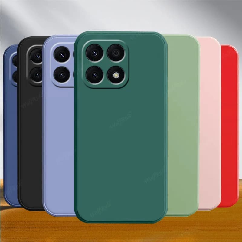 фото Чехол накладка для Huawei Honor 90 Lite soft силикон с защитой камеры синяя