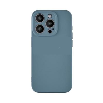 Чехол накладка для iphone 13 (6.1) soft силикон с защитой камеры синяя