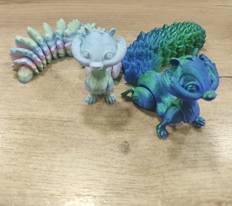 Подвижная игрушка 3D белка 19см