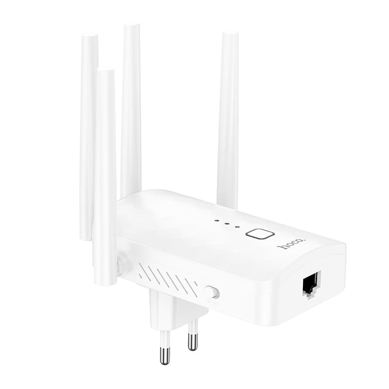 Усилитель беспроводного Wi-Fi сигнала репитер HOCO HI35 WiFi4 300Мбит/с белый