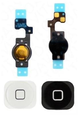 Шлейф для iphone 5C на кнопку Home черный комплект белый