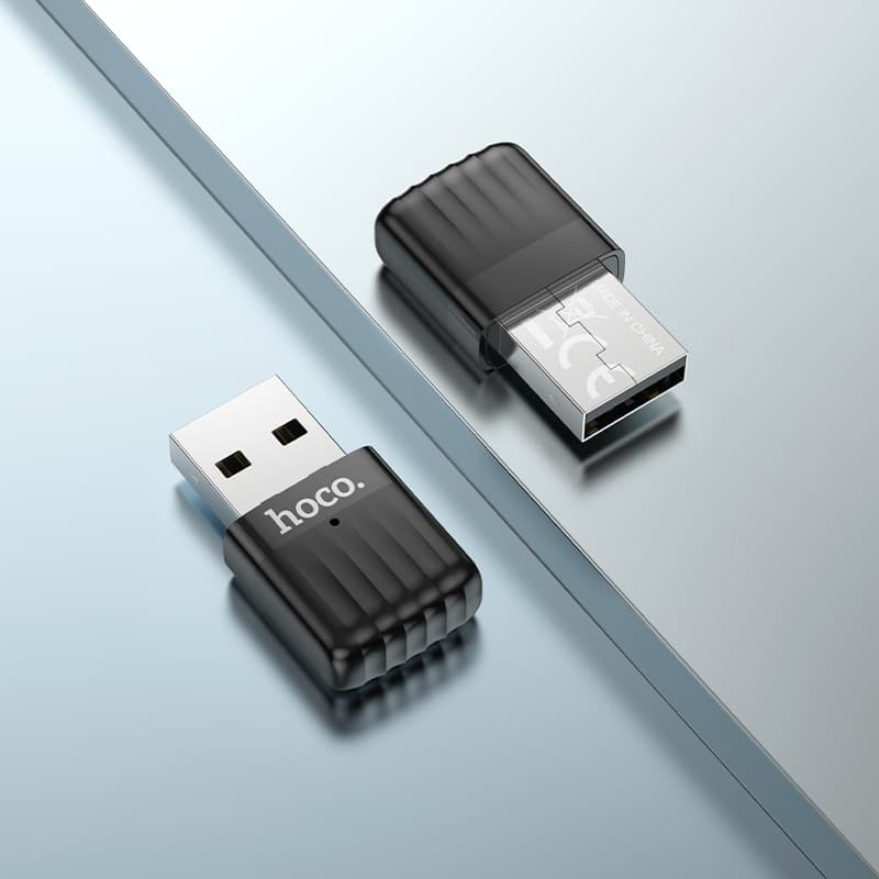 USB адаптер Wi-Fi5 HOCO HI33 двухдиапазонный черный (USB2.0 2.4ГГц до 650Мбит/с)