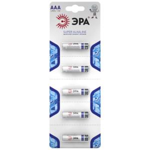Батарейка ЭРА алкалиновая LR03-5BL stip Super Alkaline