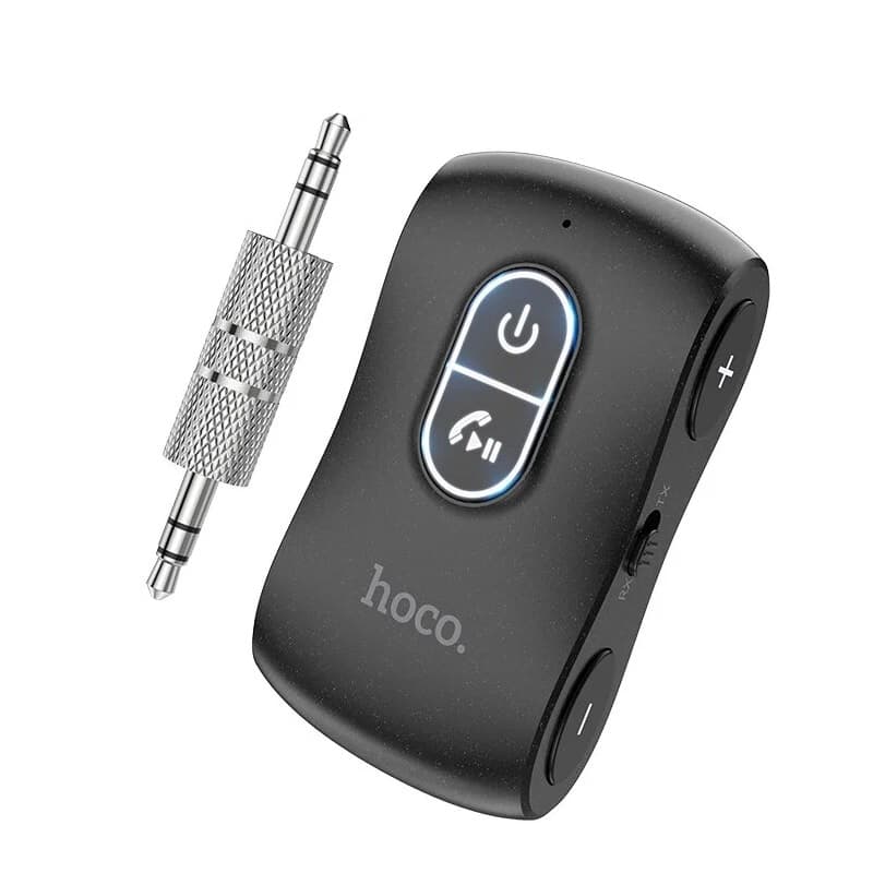 фото Блютуз aux FM трансмиттер bluetooth адаптер ресивер Hoco E73 Pro черный