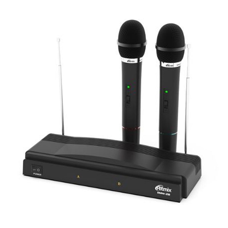 Беспроводная микрофонная система Ritmix RWM-210 черный