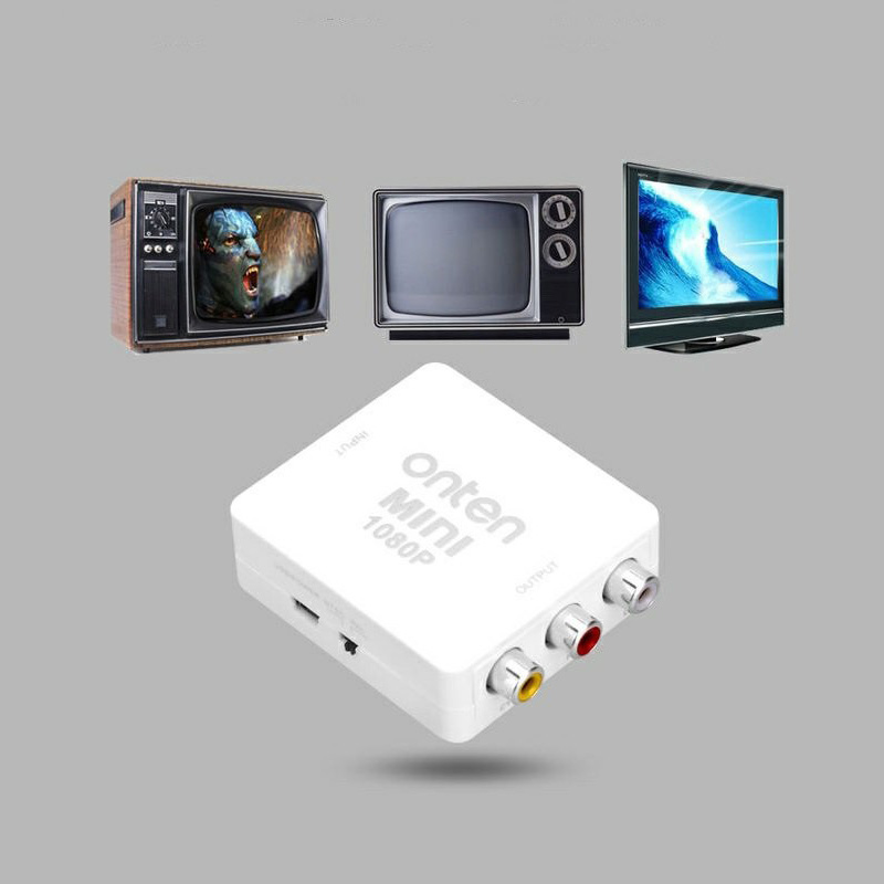 Адаптер переходник конвертер с HDMI на AV 1080P Onten OTN-7336 HDMI-3RCA белый 