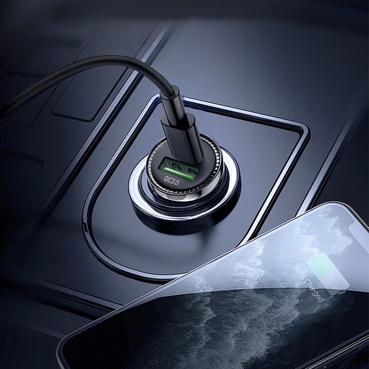 фото Автомобильное зарядное устройство HOCO Z44 PD 20W+QC3.0 / Type-C USB-C+USB черное
