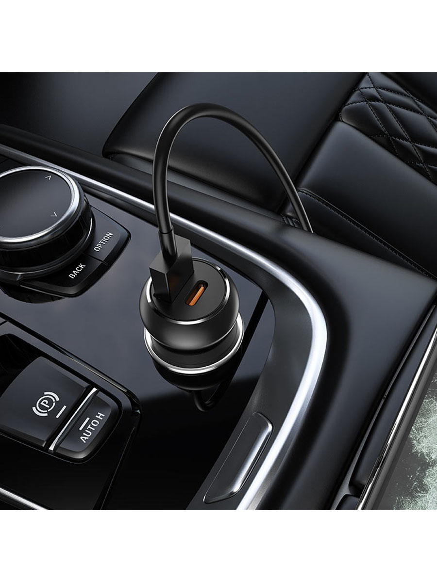 фото Автомобильное зарядное устройство HOCO Z38 PD 20W+QC3.0 / Type-C USB-C+USB черное