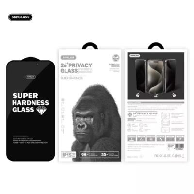 Защитное стекло для Samsung S24 Ultra SupGlass XC-12 Privacy от подглядывания 3D черное