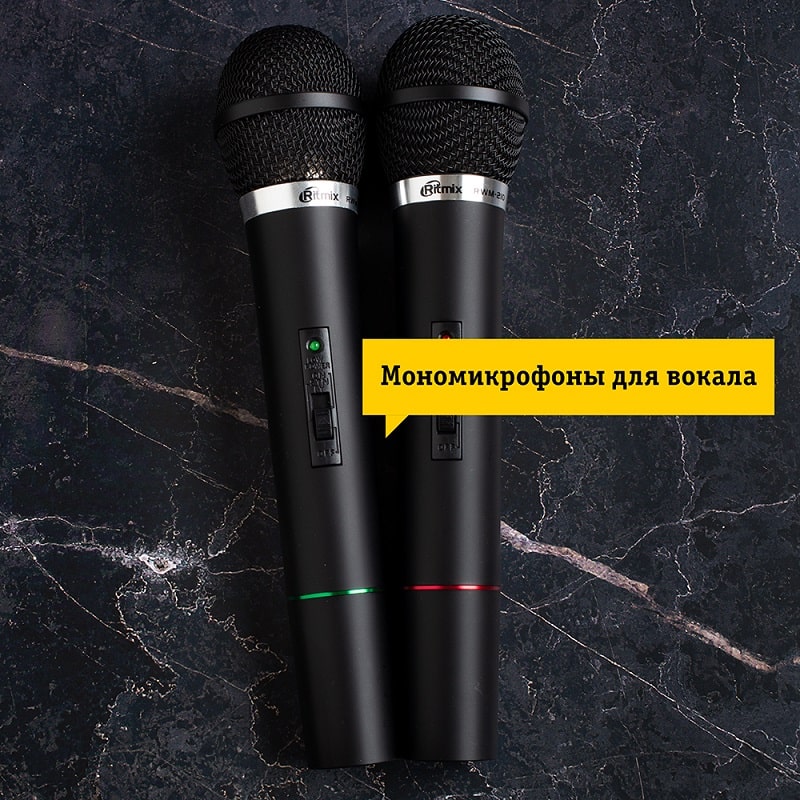 Беспроводная микрофонная система Ritmix RWM-210 черный