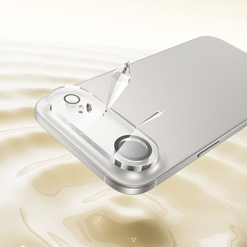 фото Защитное стекло на камеру для iphone 17 Air 6.5 HOCO G13 3D прозрачное с черной окантовкой тех пак