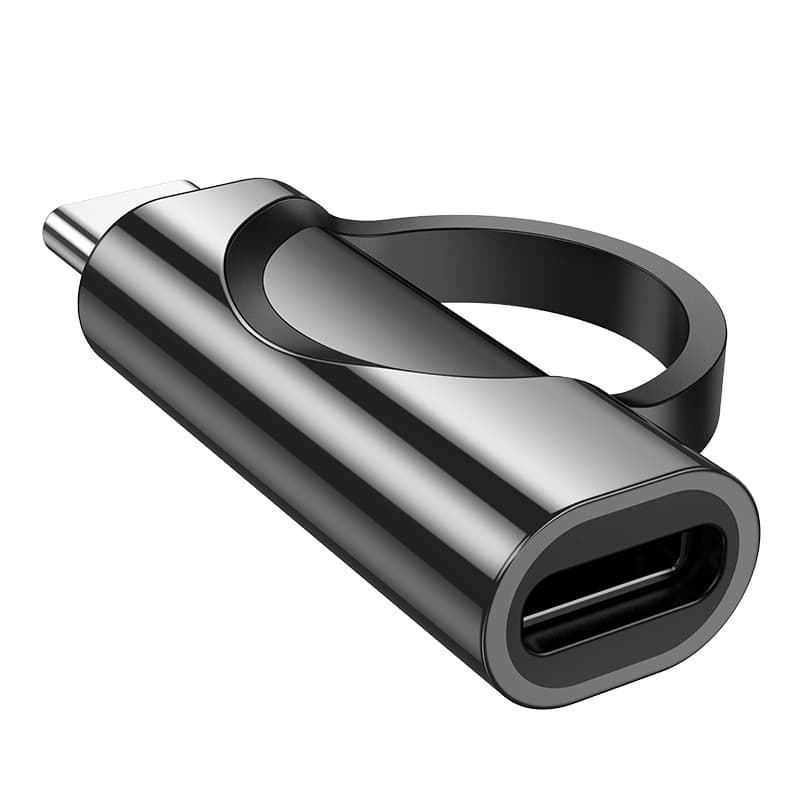 Адаптер переходник с дисплеем с Type-C USB на Type-C USB HOCO UA32 100W черный