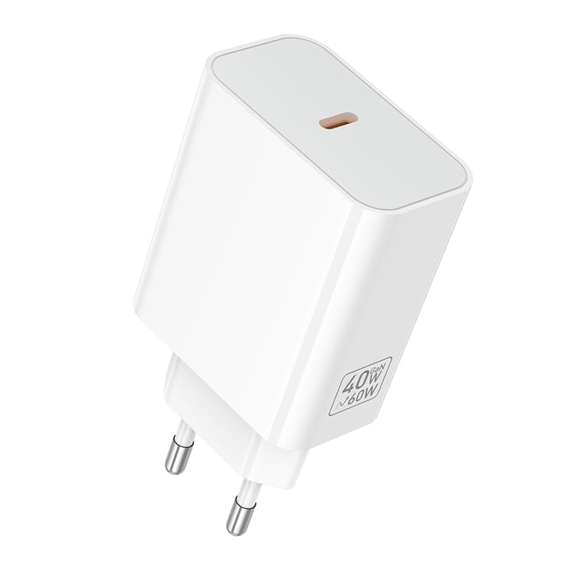 фото Сетевое зарядное устройство Адаптер Блок питания HOCO C162A PD 40W до 60W Type-C USB-C белое