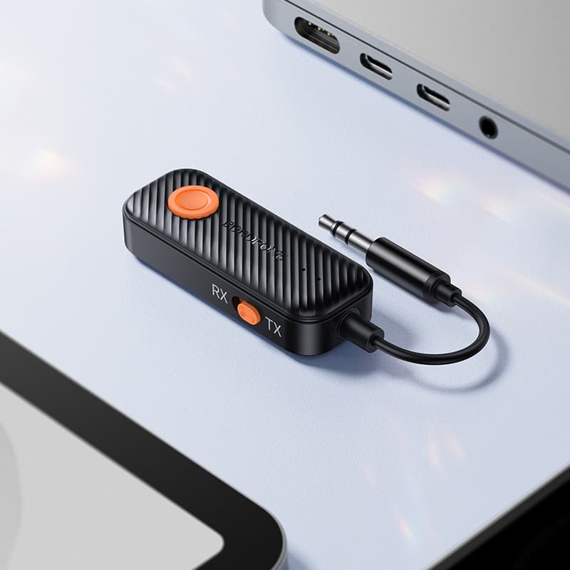 фото Блютуз aux FM трансмиттер bluetooth адаптер ресивер Borofone BC62 черный