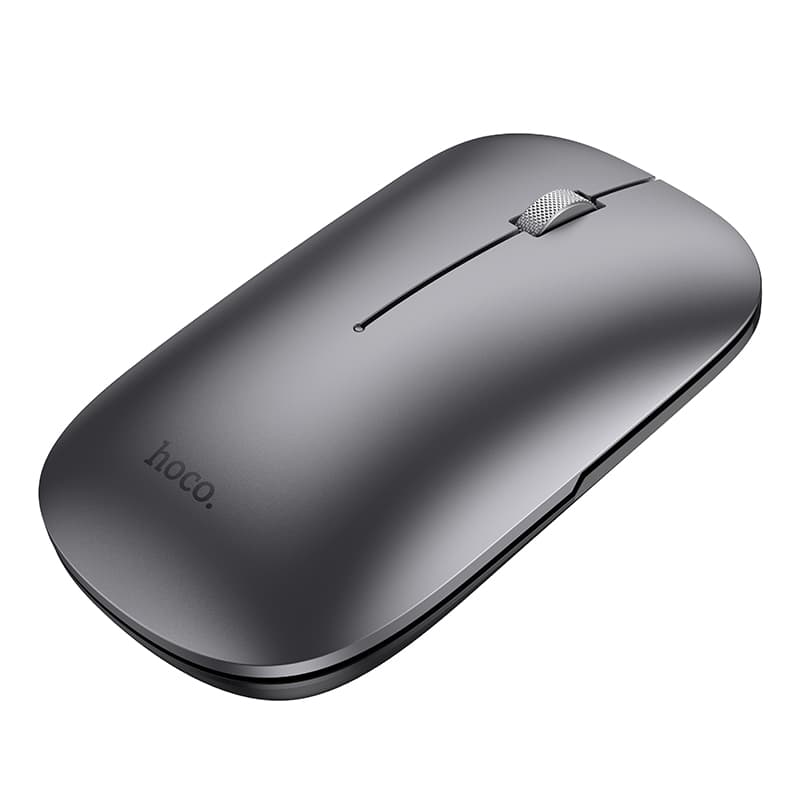 Мышь беспроводная Hoco GM43 двухрежимная 2.4G Bluetooth+USB серая