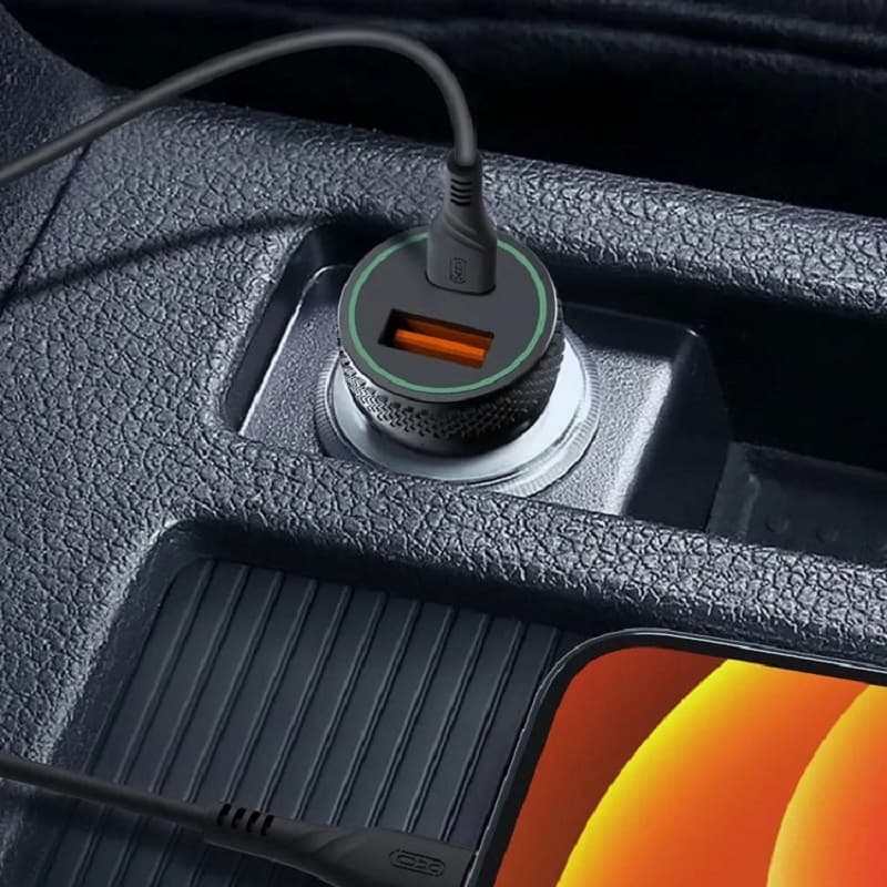 фото Автомобильное зарядное устройство xomobile CC33 PD 18W+QC3.0 / Type-C USB-C+USB черное