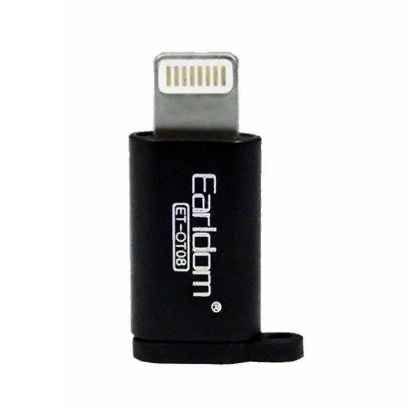 Адаптер переходник с Micro USB на Lightning  ET-OT08 черный