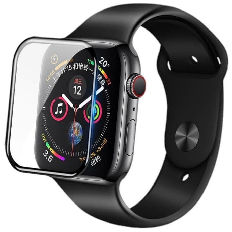 фото Защитное стекло для Apple Watch 44mm Red Line Full screen 3D черное