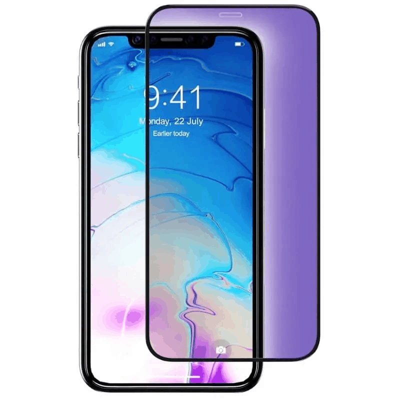 фото Защитное стекло для iphone 11 Pro/X/XS (5.8) Fixtor Anti-Blue Защита глаз черное