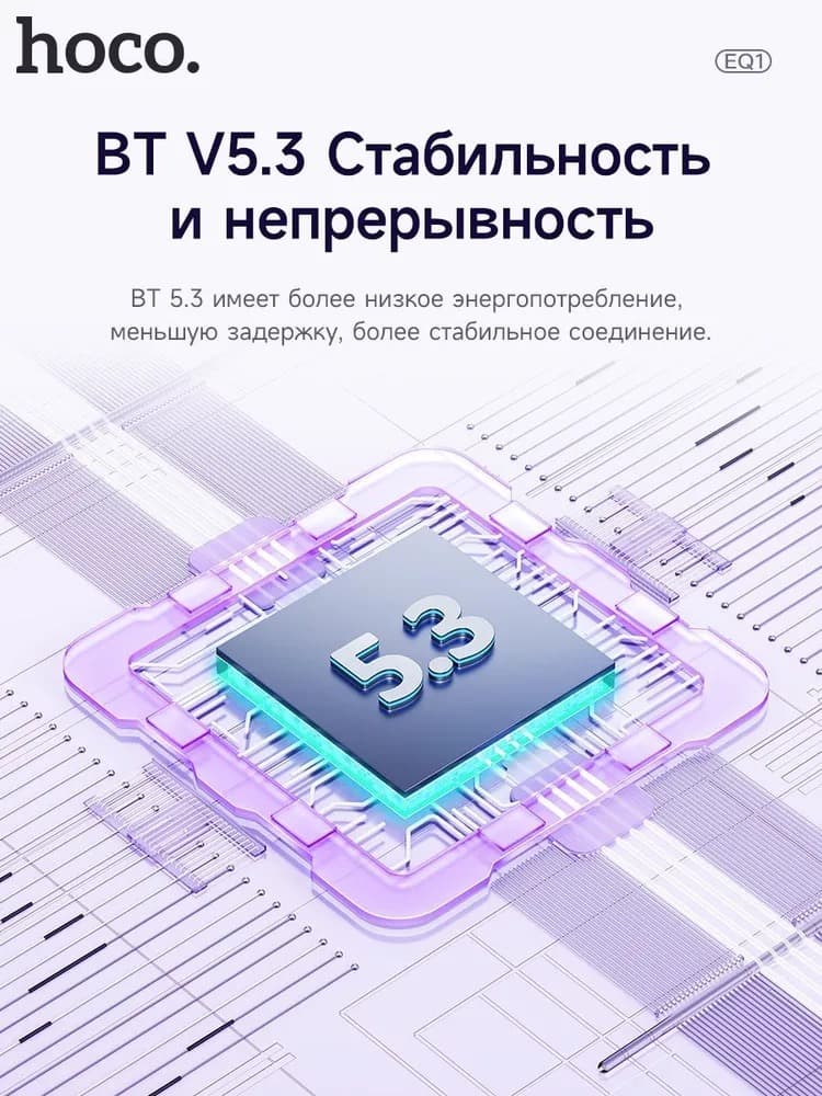 фото Наушники беспроводные Hoco EQ1 Music guide черные