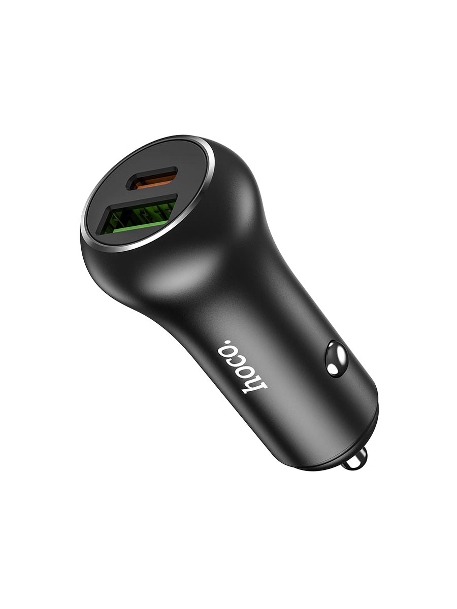 фото Автомобильное зарядное устройство HOCO Z38 PD 20W+QC3.0 / Type-C USB-C+USB черное