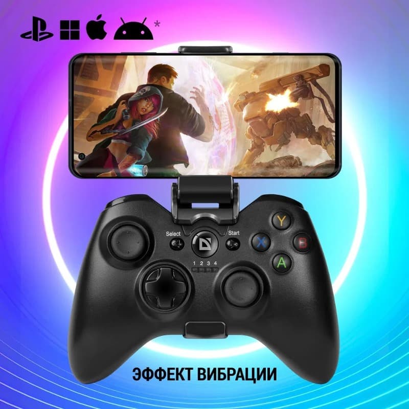 Геймпад беспроводной DEFENDER Codx USB, BT Bluetooth, Android 17 кнопок 1.8м