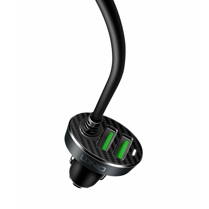 фото Автомобильное зарядное устройство LDNIO C502 2+2USB 5,1A черное