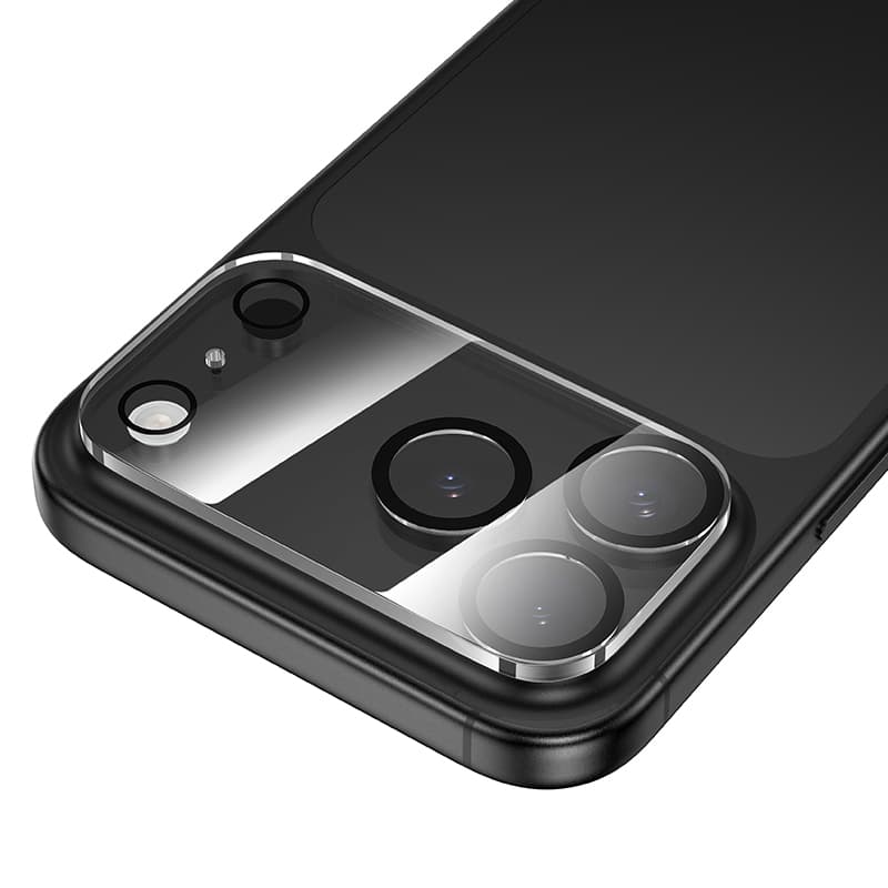 фото Защитное стекло на камеру для iphone 17 Pro Max 6.9 HOCO G13 3D прозрачное с черной окантовкой тех пак