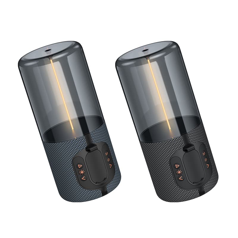 Колонка блютуз HOCO BS64 Rocker LED серая 1200mAh